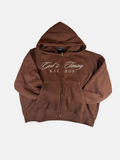 God's timing WOMENS Essential Oversized Fleece Boxy Hoodie coffee