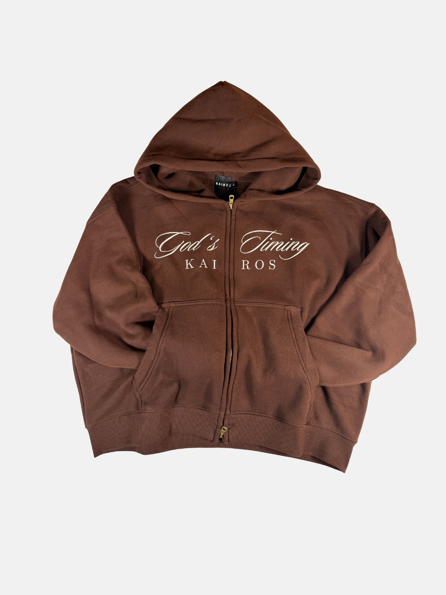 God's timing WOMENS Essential Oversized Fleece Boxy Hoodie coffee