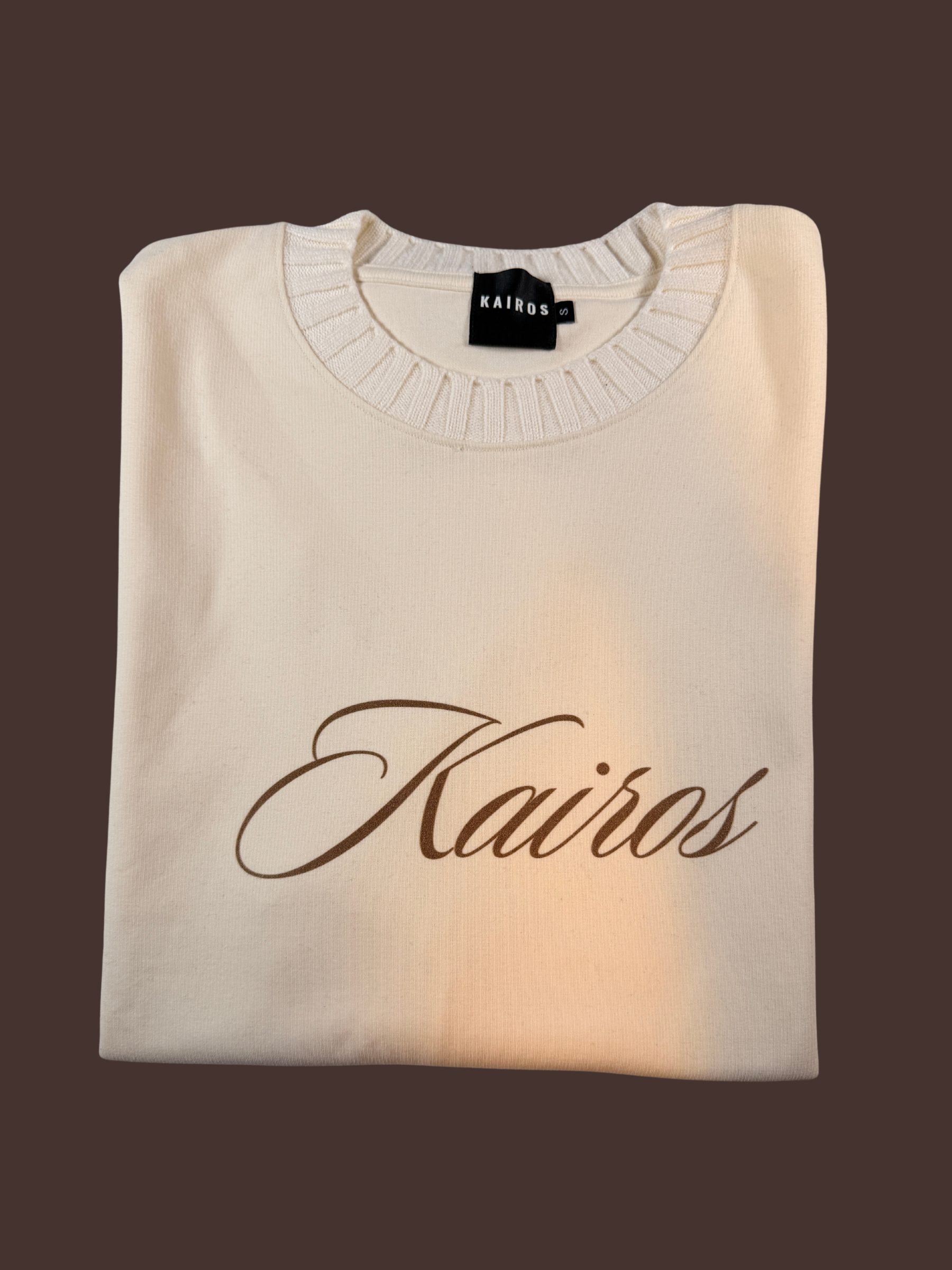 God's timing Knitted Round Neck Oversize Sweatshirt