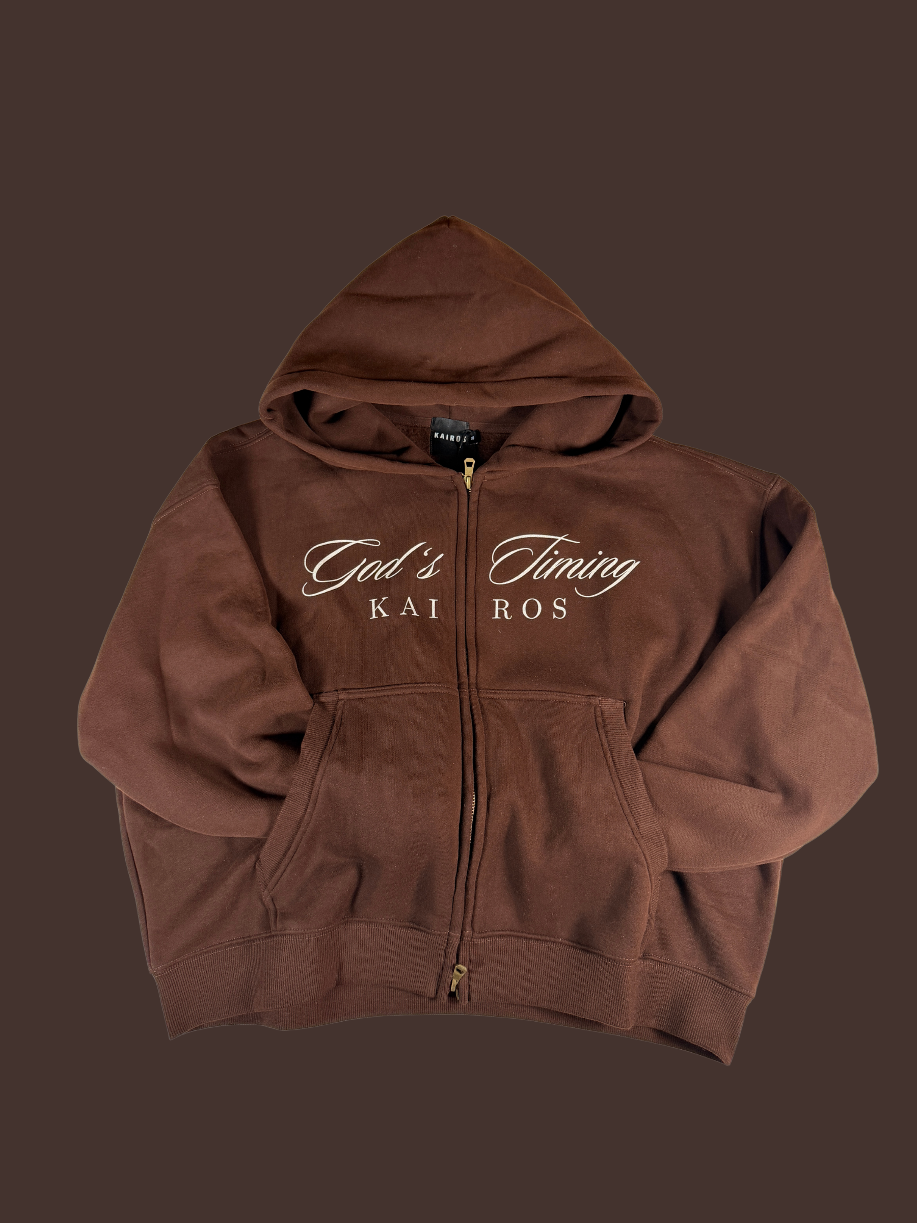 God's timing WOMENS Essential Oversized Fleece Boxy Hoodie coffee