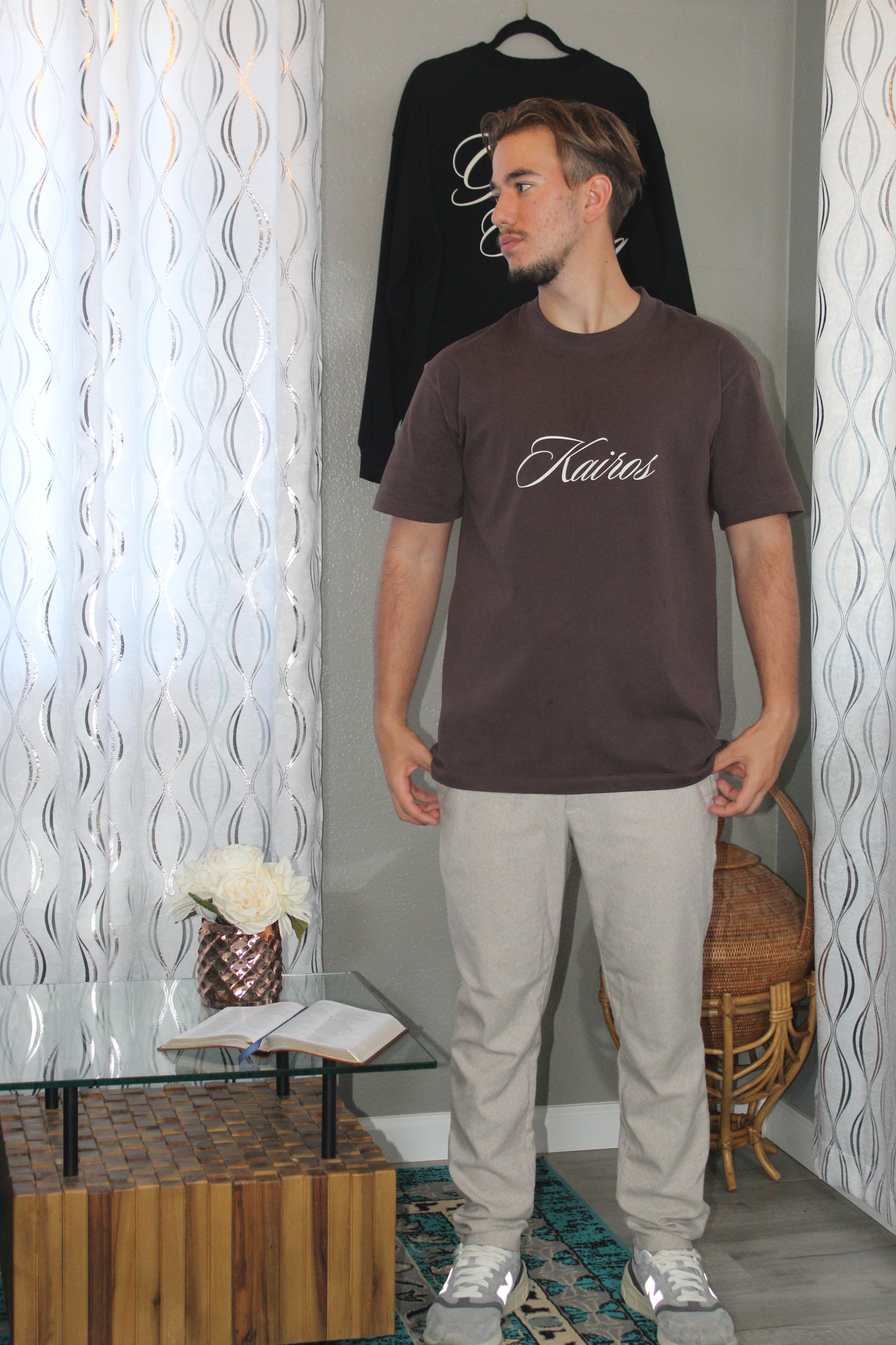 God's timing Unisex Oversized T-Shirt coffee