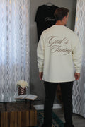 God's timing Knitted Round Neck Oversize Sweatshirt