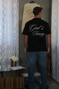 Unisex god's timing Oversized T-Shirt black